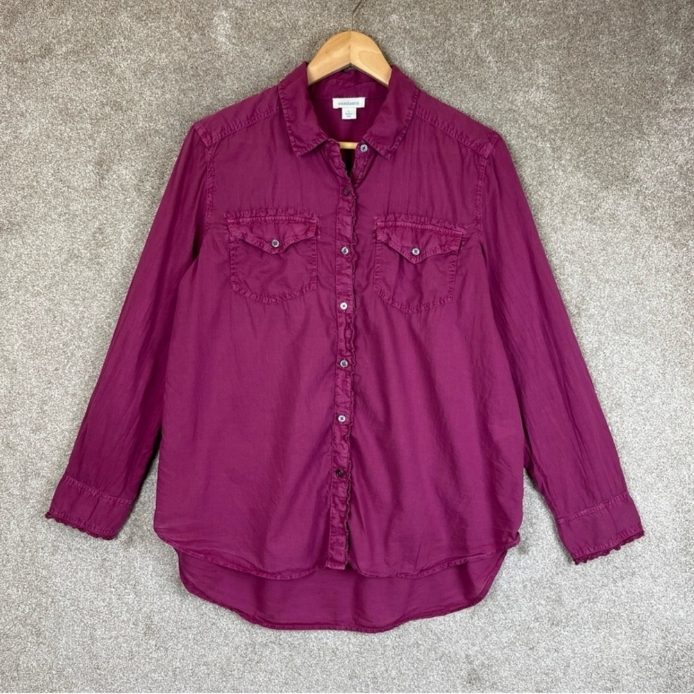 🌻Sundance Rich Purple Raspberry Button-Down Shirt